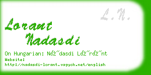 lorant nadasdi business card
